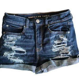 AMERICAN EAGLE NEXT LEVEL STRETCH DENIM JEAN SHORTS SIZE 6